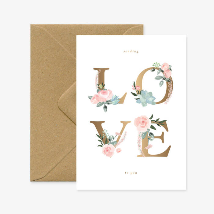 Love letters wenskaart